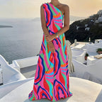 Rose Pink Off-Shoulder Maxi Dress