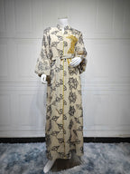 Embroidered Jalabiya Evening Gown