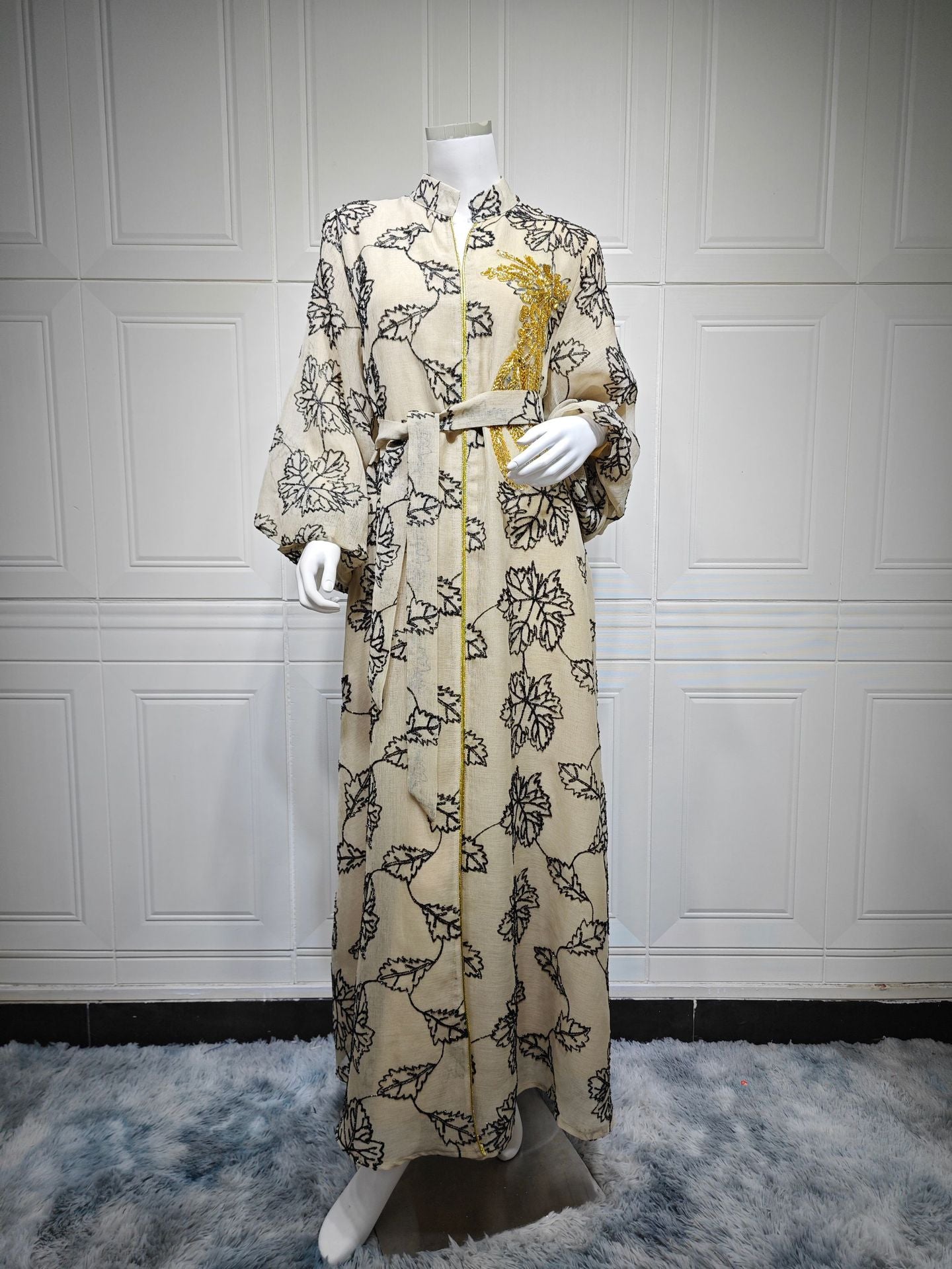 Embroidered Jalabiya Evening Gown