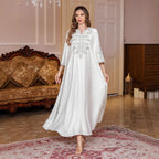 Embroidered Kaftan Maxi Dress