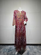 Mesh Patchwork Maxi Dress