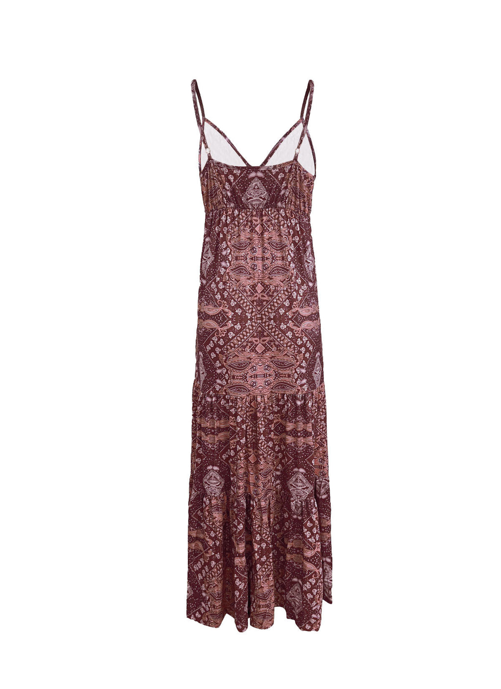 Floral Print V-Neck Maxi Dress