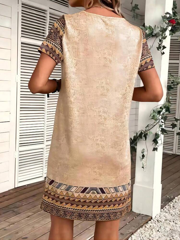 Geometric Print Mini Dress