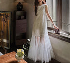 Beaded Chiffon Maxi Dress