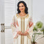 Embroidered Apricot Long-Sleeve Maxi Dress