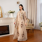 Beaded Sequin Evening Gown