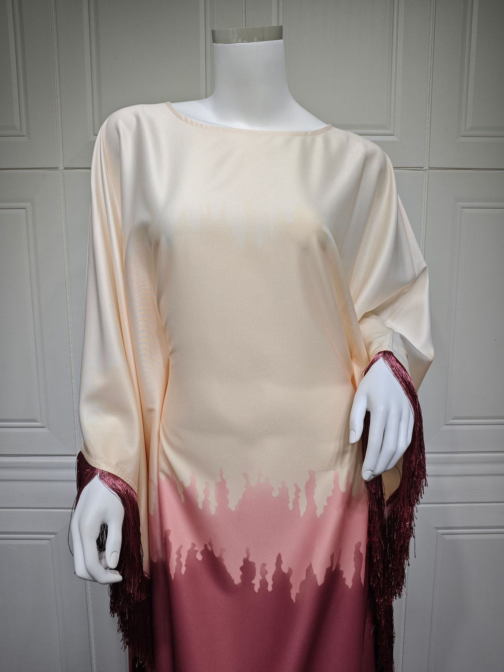 Fringe Print Maxi Dress