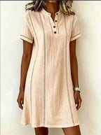 Button-Up Collared Midi Dress