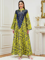 Yellow Sequin Tassel Maxi Dress