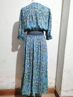 Printed A-Line Maxi Dress