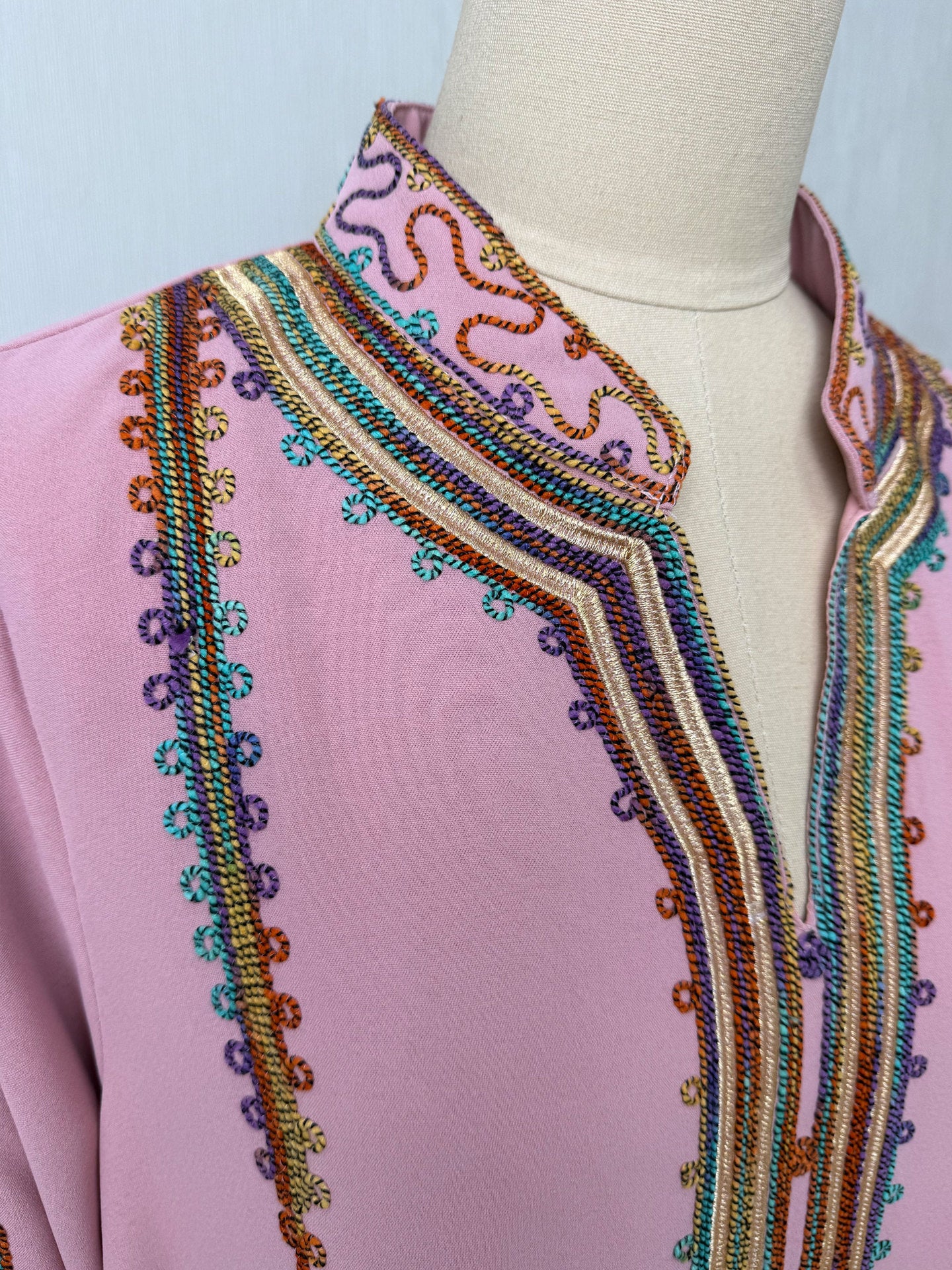 Embroidered Robe Dress