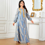 Long Sleeve Dress with Sequin Embroidery