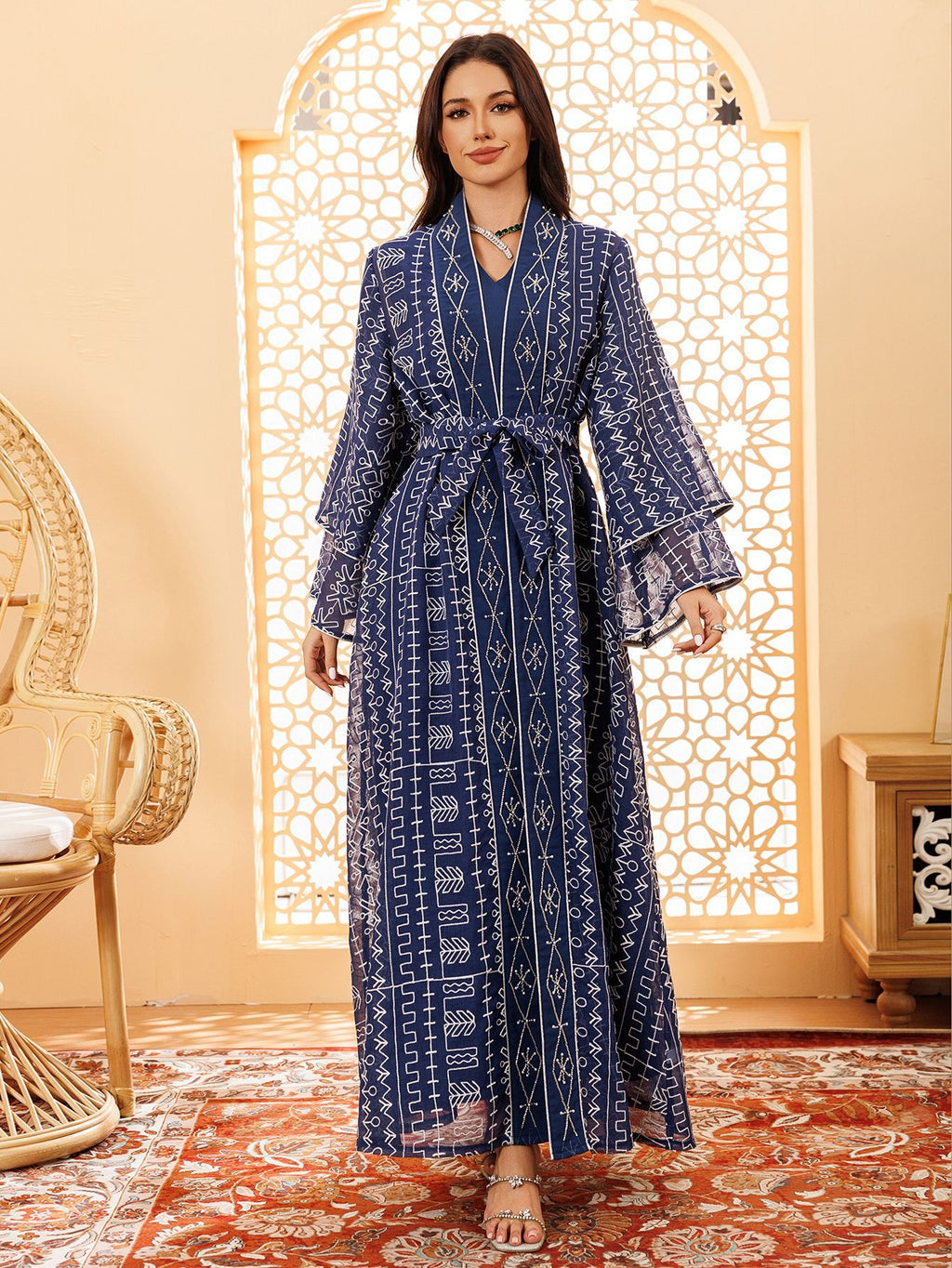 Two-Piece Mesh Maxi Dress