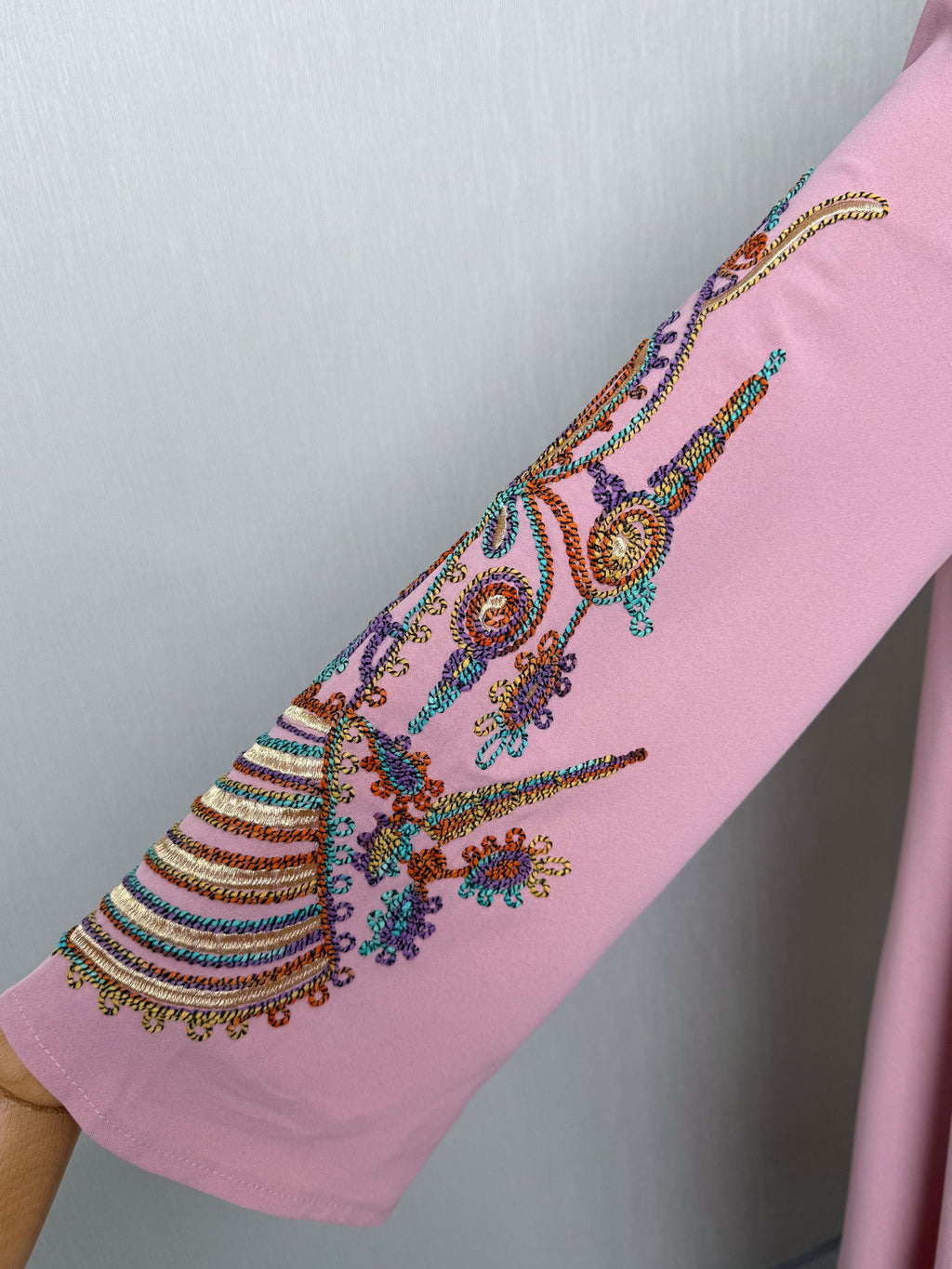 Embroidered Robe Dress