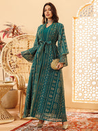 Two-Piece Mesh Maxi Dress
