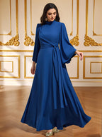 Cyan Blue Stretch Maxi Dress