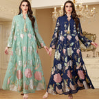 Muslim Middle Eastern Sequin Embroidered Women's Long Robe Fashion Tassel Dubai Dress
