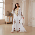 Long sleeved round neck dress