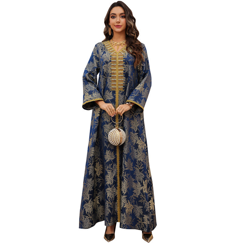 Embroidered Floral Sequin Maxi Dress Main image