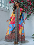 Rhinestone Printed Maxi Dress