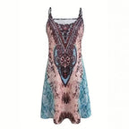 Geometric Off-Shoulder Strapless Maxi Dress for Women, Plus Size