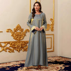 Long-Sleeve Robe Maxi Dress