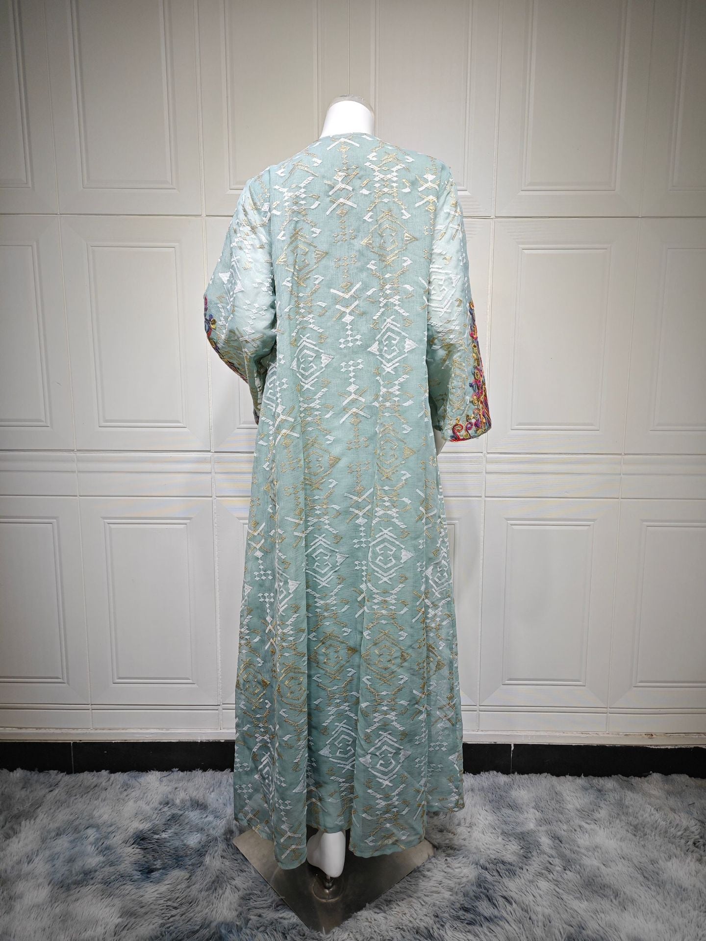 Mesh Patchwork Maxi Dress