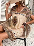 Geometric Print Mini Dress