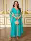Shawl-Sleeve Robe Maxi Dress