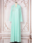 V-neck long sleeved loose skirt