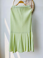 Pleated Fishtail A-Line Maxi Skirt for Women, One Size
