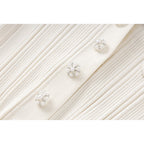 Knitted Diamond-Button Long Sleeve Maxi Dress for Women, Pocketed