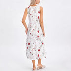 Floral Print Sleeveless Round-Neck Maxi Dress for Women