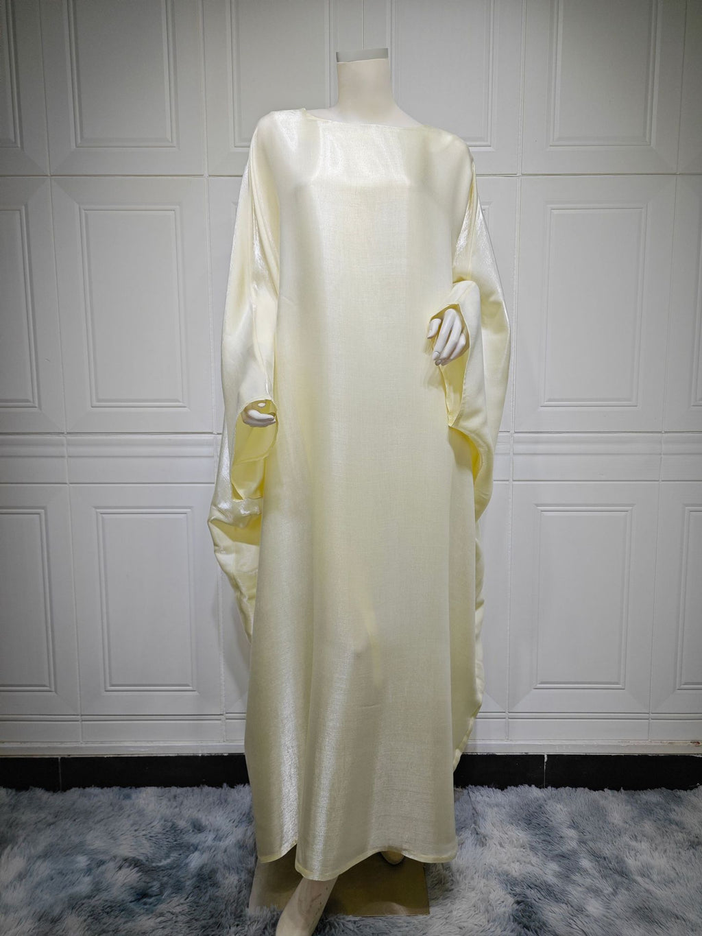 Shiny Satin Belted Maxi Dress