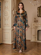 Printed Beaded Maxi Dress