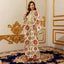 Printed Lace V-Neck Maxi Dress
