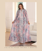 Printed Ethnic Robe Maxi Dress
