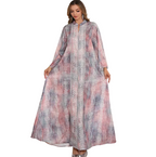 Printed Ethnic Robe Maxi Dress for women with long sleeves