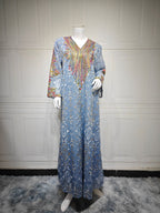 Embroidered Applique Maxi Dress