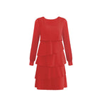 Pleated Cake Midi Dress