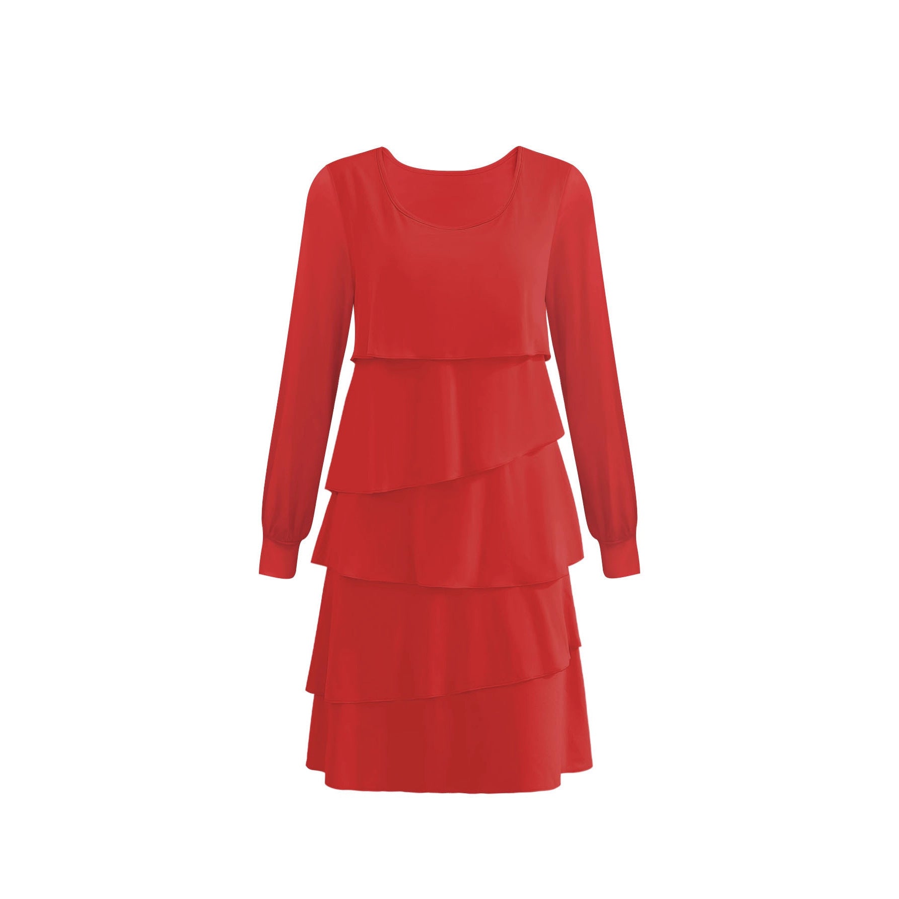 Pleated Cake Midi Dress