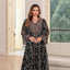 Embroidered V-Neck Abaya Maxi Dress