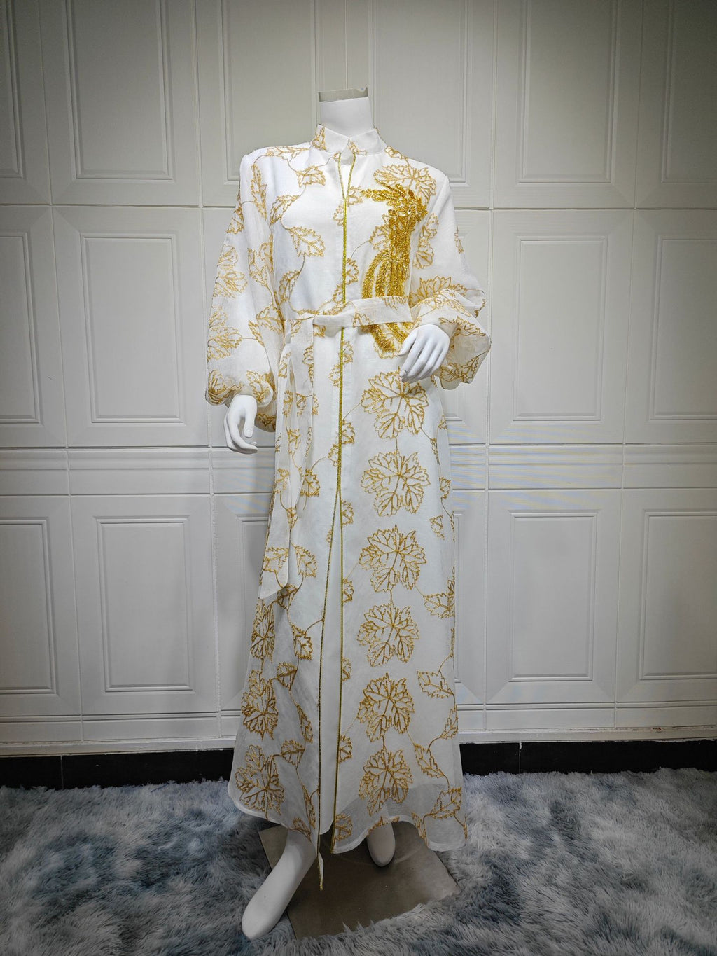 Embroidered Jalabiya Evening Gown