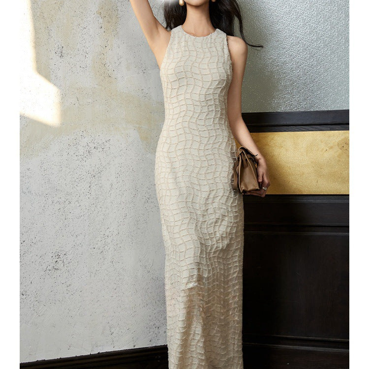 Fringe Checkered Maxi Dress Main image