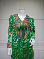 Embroidered Applique Maxi Dress