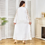 Round-Neck Loose Long-Sleeve Maxi Dress