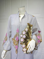Beaded Sequin Evening Gown
