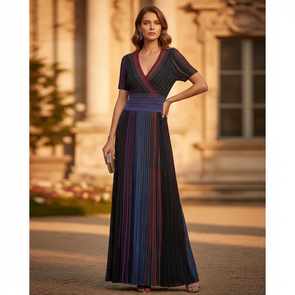 stripe midi dress styled for summer wear
