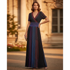 stripe midi dress styled for summer wear