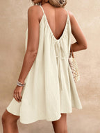 Backless Tie-Back Midi Dress